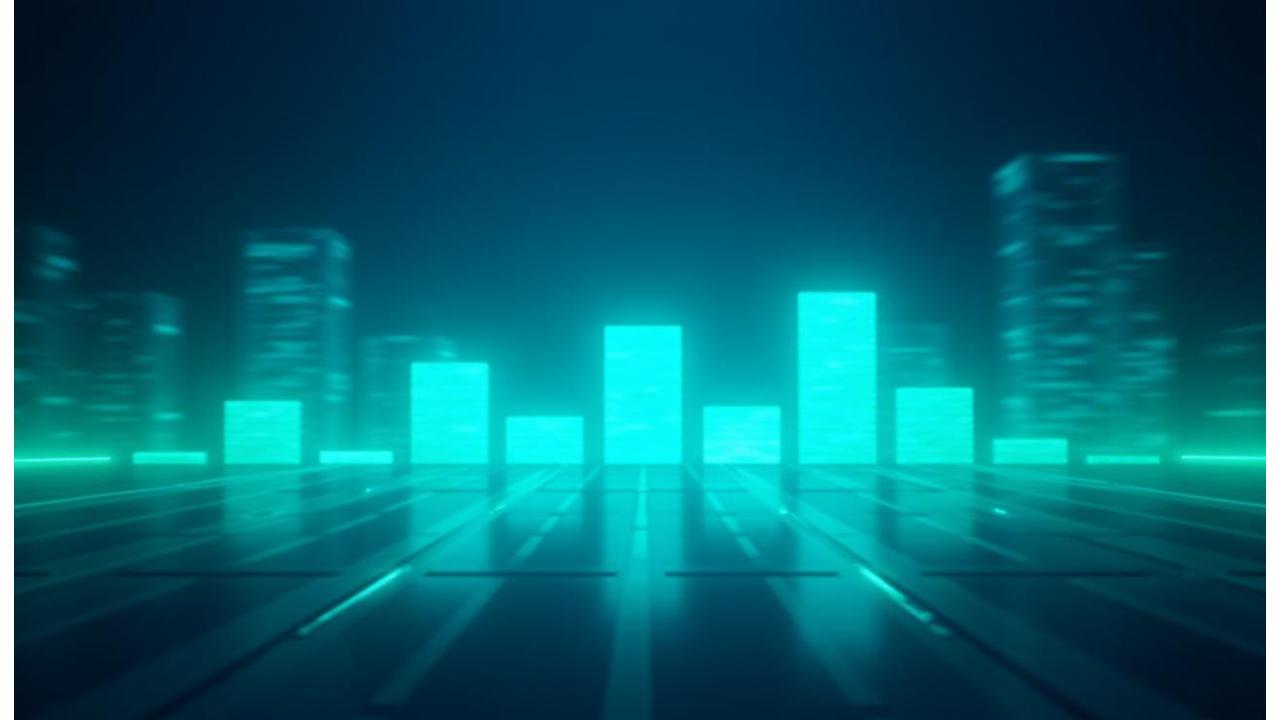 Stage visuals with neon equalizer lines